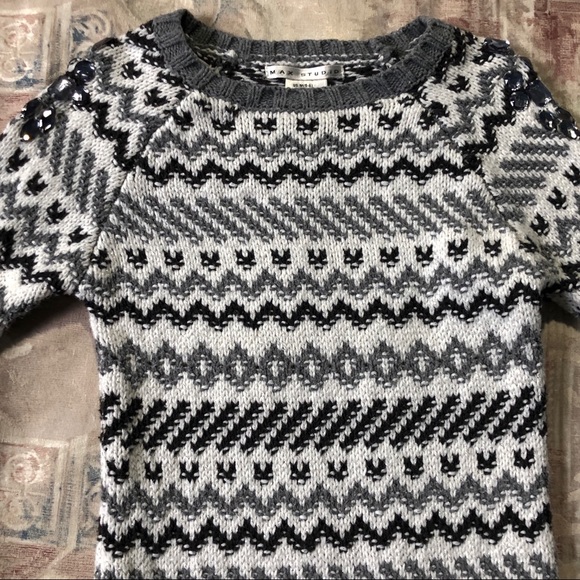 Max Studio Jeweled Sweater Dress Size 5/6 - Picture 2 of 8